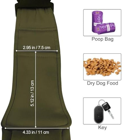 PETLOFT Reversible Dog Cat Sling Carrier, Small Dog Carrier, Adjustable Dog Sling, Hands Free Cross Body Carrier with Collar Hook for Dog/Cat/Bunny up to 11lb (Army Green)