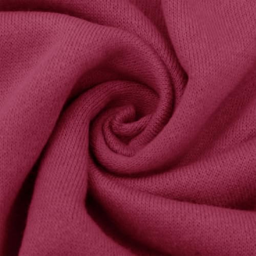 65" Wide 100% Cotton Fleece Fabric by The Yard - 280 GSM, Medium Weight, 2-Way Stretch, Soft & Breathable for Apparel, Jackets, Costumes, Home Decor & Crafts