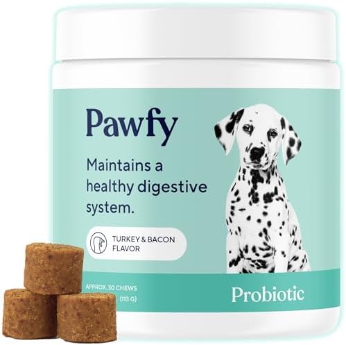 Pawfy Probiotics for Dogs - Digestive & Gut Health Supplement for Yeast