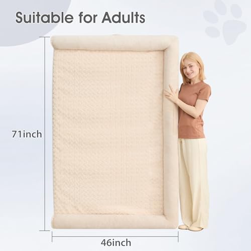 BFPETHOME Orthopedic Washable Human Dog Bed for Adult & Dog Cozy Sleep
