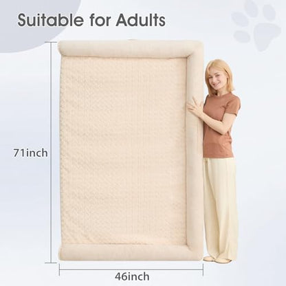 BFPETHOME Orthopedic Washable Human Dog Bed for Adult & Dog Cozy Sleep