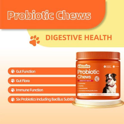 Probiotics for Dogs, Itchy Skin & Ears, Digestion, Diarrhea Relief