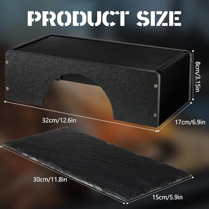 Weysat Large Bearded Dragon Basking Platform Reptile Hide Cave, 12.6x7x3 in