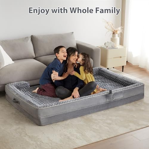 WNPETHOME Orthopedic Washable Human Dog Bed for Adult & Dog Cozy Sleep