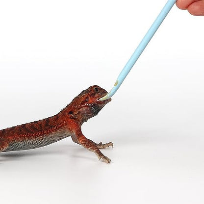 2Pcs Blue Reptile Feeding Spoon, Crested Gecko Food Mixing Stirrer