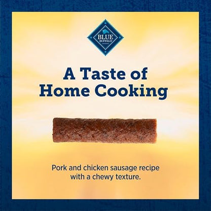 Blue Buffalo True Chews Dog Treats, Made in the USA with Natural Ingredients, Pork and Chicken Sausage Recipe, 14-oz Bag, (Pack of 6)