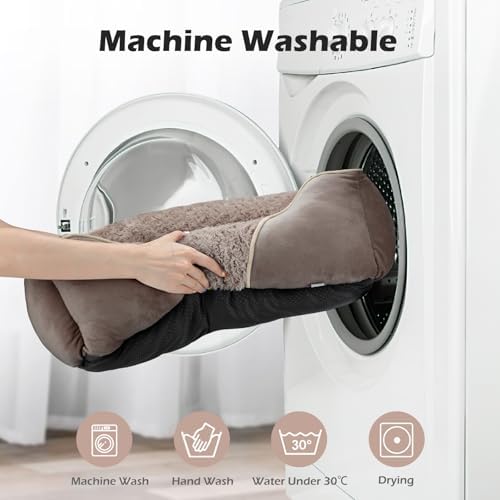 INVENHO Medium Dog Bed Rectangle Washable Orthopedic Soft Calming Sleeping Durable Pet Cuddler with Anti-Slip Bottom