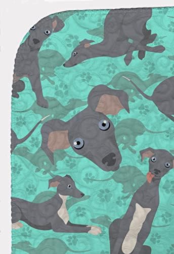 Caroline's Treasures MLM1044LQB Italian Greyhound Quilted Blanket 50x60 Artwork Pattern Quilted Throw Blanket for Bed, Couch, Sofa, Soft and Lightweight