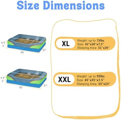 Chez Paw Waterproof Orthopedic XL Dog Bed for Large and Extra Large Dogs