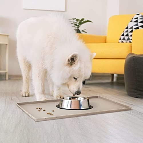 Silicone Dog Food Mat Waterproof Pet Feeding Tray for Small Medium Dogs