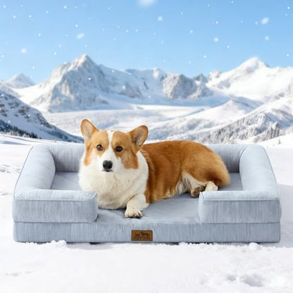COZY KISS Orthopedic Dog Cooling Bed for Large Sized Dogs, 36x27 inch