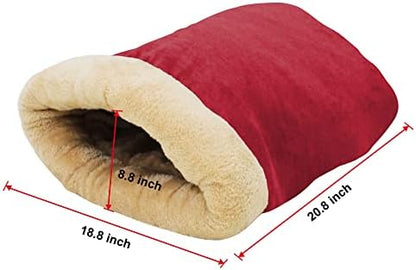 4 in 1 Self Warming Burrow Cat Bed Hideway Sleeping Cuddle Cave