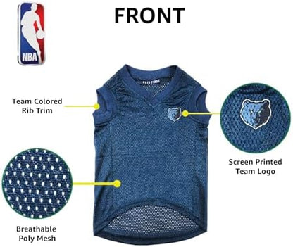 Pets First NBA MEMPHIS GRIZZLIES DOG Jersey, Medium - Tank Top Basketball Pet Jersey