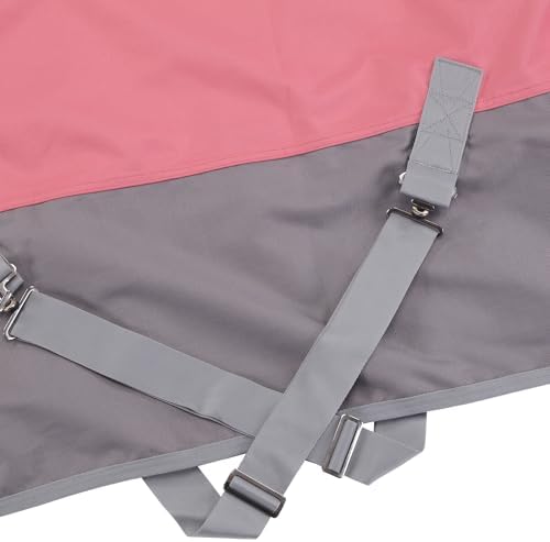 LEAFOREST 1200D Horse Blanket Waterproof Breathable Turnout (no Filling) Standard Neck Horse Sheet Pink Grey 69IN