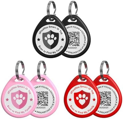 QR Code Cat Tags Personalized Small, Real-time Alerts, BKPKRE