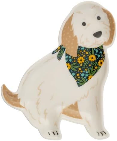 Karma, Calico Trinket Tray, Ceramic Jewelry Dish, Shaped Trinket Tray, Decorative Ceramic Trinket Dish, Jewelry Dish Tray for Rings, Dog