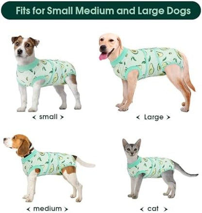 Kuoser Recovery Suit for Dogs Cats, Soft Dog Surgery Suit Female Male Spay