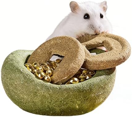 Unique-Shaped Hamster Toys Guinea Pig Toys, Timothy Hay for Pet Rabbits, Guinea Pigs, and Chinchillas Golden