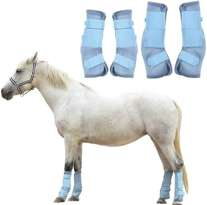 Horse Fly Boots, Mesh Fly Boots for Horse Set of 4, Equine Leg Protection