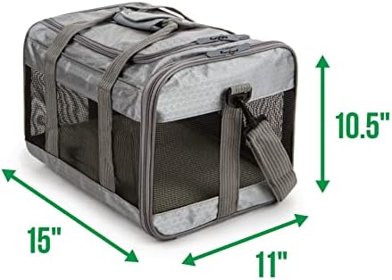 Sherpa To Go Travel Pet Carrier, Airline Approved & Guaranteed On Board - Gray, Medium