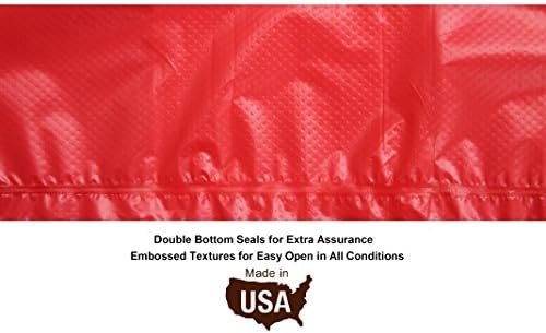 FiveStarPet Purse Style Dispenser with 2 Rolls Made in USA Easy Open Poop Bags Dog Waste Bags (Red Paw)