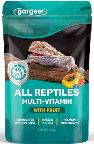 Gargeer 4oz Reptile Multi-Vitamin Supplement. Organic Fruits, Made in USA