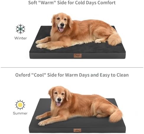 Large Waterproof Orthopedic Dog Bed with Egg Crate Foam