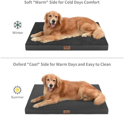 Large Waterproof Orthopedic Dog Bed with Egg Crate Foam