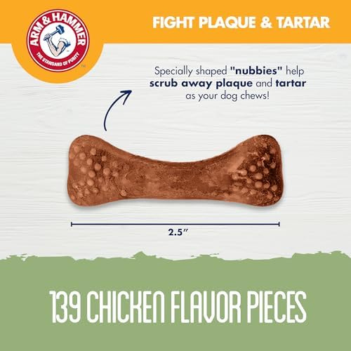 Arm & Hammer Nubbies Dental Treats for Dogs, Peanut Butter, 20 Count, 24-Pk