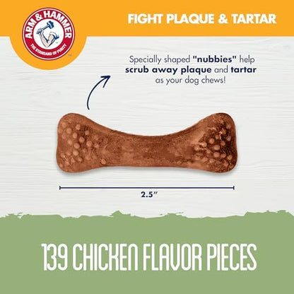 Arm & Hammer Nubbies Dental Treats Value Size, Chicken Flavor, 139 Ct, 6-Pk