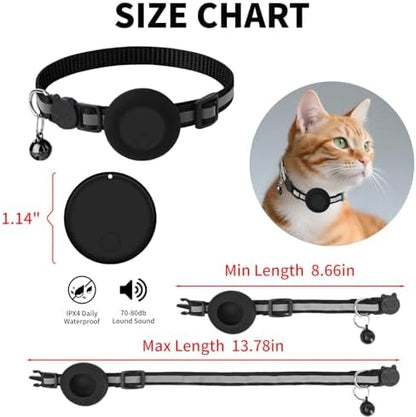 GPS Tracker for Cats (1 Pack), Mini GPS Cat Tracker, Smart Pet Activity Tracker, No Monthly Fee, Compatible with Apple Find My(iOS Only), Anti-Lost, Finder Tag for Vehicles, Pets, Kids, Items