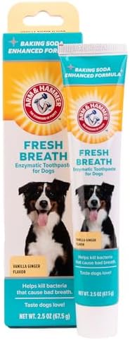 Arm & Hammer Fresh Breath Enzymatic Dog Toothpaste, Vanilla Ginger, 2.5 Oz