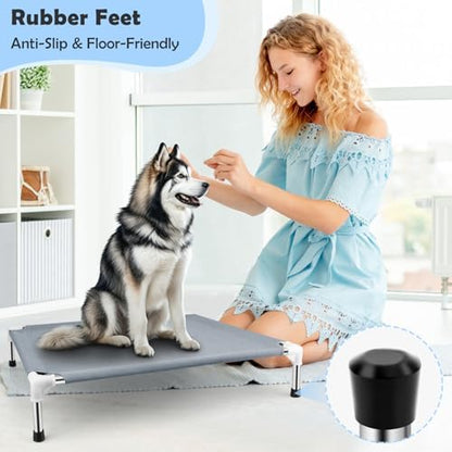 Elevated Dog Bed, Raised Dog Bed for Large Dogs, Cooling Dog Cots Beds