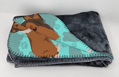 Caroline's Treasures MLM1035TBLT Sheltie Soft Travel Blanket with Bag Airplane Blanket, Indoor Outdoor Camping Blanket for Traveling, Picnics, Beach Trips, Concerts