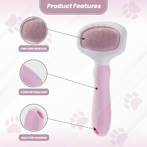Slicker Brush for Grooming - Slicker Brush for Dogs and Cats can act as Deshedding Pet Tool for Healthy Coat Maintenance and Suitable for Short and Long Haired Dogs and Cats