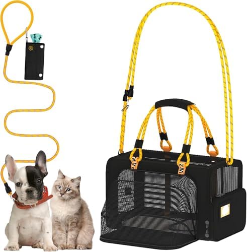PAWZIDEA Expandable Pet Carrier for Small Cats & Dogs, TSA Airline Approved