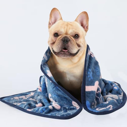 Luciphia 3 Pack Soft Fleece Dog Blankets for Small Dogs Puppy Cats,23"x16"