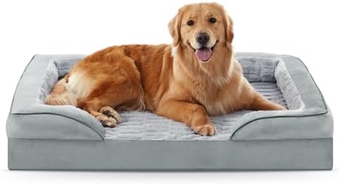 FURTIME Orthopedic Supportive Large Dog Bed, XL Waterproof Pet Bed