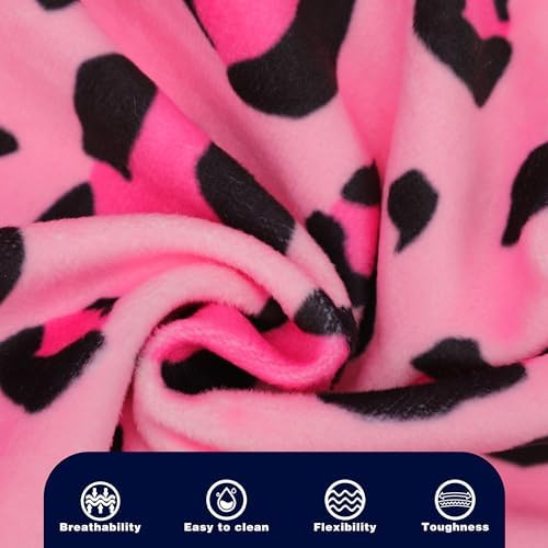 Paiaite Dog Pajamas Onesie: Comfortable Four-Legged Apparel for Small, Medium, & Large Dogs, Polyester Material for Comfort, Wrinkle Resistance, Moisture Wicking, and Stretchiness Pink Leopard XXL