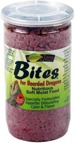 Nature Zone Bites For Bearded Dragons, Soft Moist Food, 24-Ounce