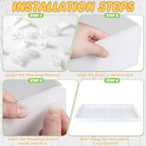 Wenqik 2 Pcs Guinea Pig Cage Liner Corrugated Plastic Base, White