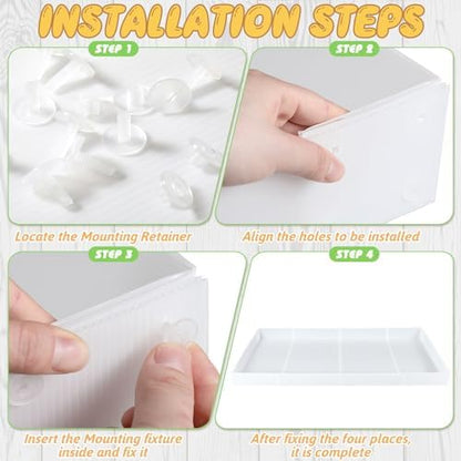 Wenqik 2 Pcs Guinea Pig Cage Liner Corrugated Plastic Base, White