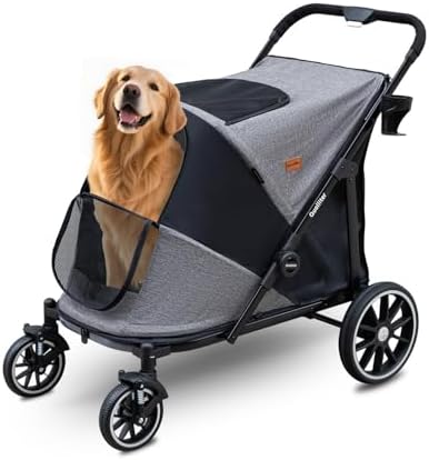 Dog Stroller for Large & Medium Dogs, up to 130 lbs Pet Stroller