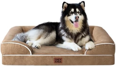 EHEYCIGA Orthopedic XXL Dog Bed, Waterproof Washable XL Big Pet Bed 52"