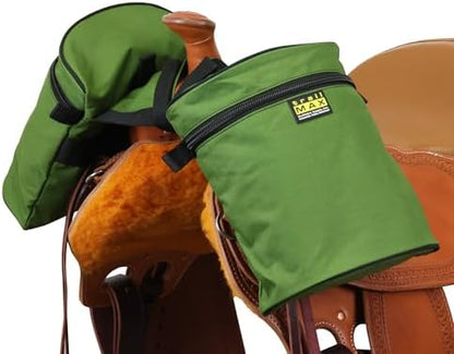 TrailMax Horse Horn Bags for Trail Riding – Medium & Large Western Saddle Horn Bags for Horses & Mules, Insulated Trail Gear with Secure Fit & Grab-and-Go Liners, Large, Olive