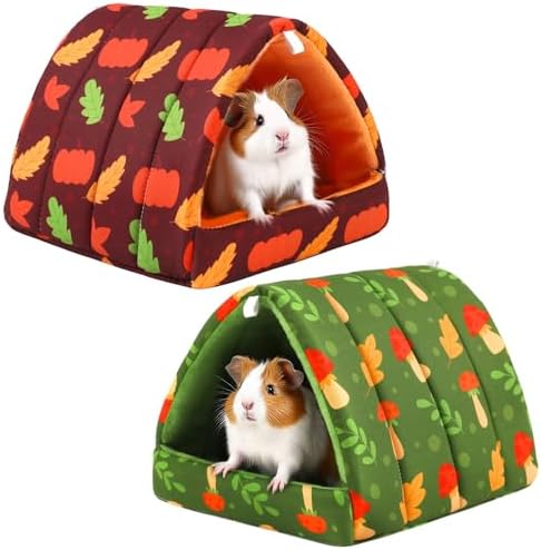 UPINS 2 Pack Guinea Pig Bed,Guinea Pig Hideout