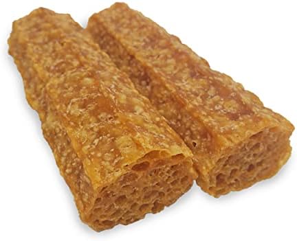 Himalayan Dog Chew Happy Teeth Yak Cheese, Soft Dog Chews, 100% Natural Soft Density Dental Treats, Gluten Free, Safe Treats for Oral Health, Lactose & Grain Free, Protein Rich, Bacon, 2 Count