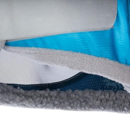 Harrison Howard CareMaster Pro Luminous Horse Fly Mask Large Eye Space Standard with Ears UV Protection for Horse Sky Blue M Cob
