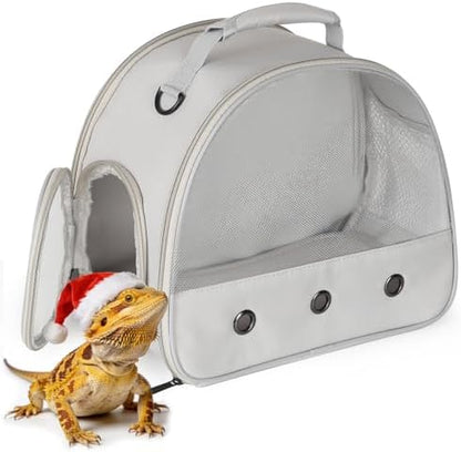 Ventilation Lizard Carrier for Bearded Dragon,Guinea Pig Carrier,Guinea Pig Carrier for 2,Reptile Travel Carrier for Lizards Sugar Glider Hedgehog Rat Parrot Birds,Airline Approved