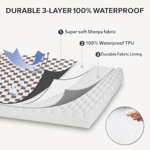JOEJOY Orthopedic Dog Bed for Large Dogs, Memory Foam Pet Bed with Removable Washable Cover, Cozy Plush Crate Mat, 47×29", Cofffee
